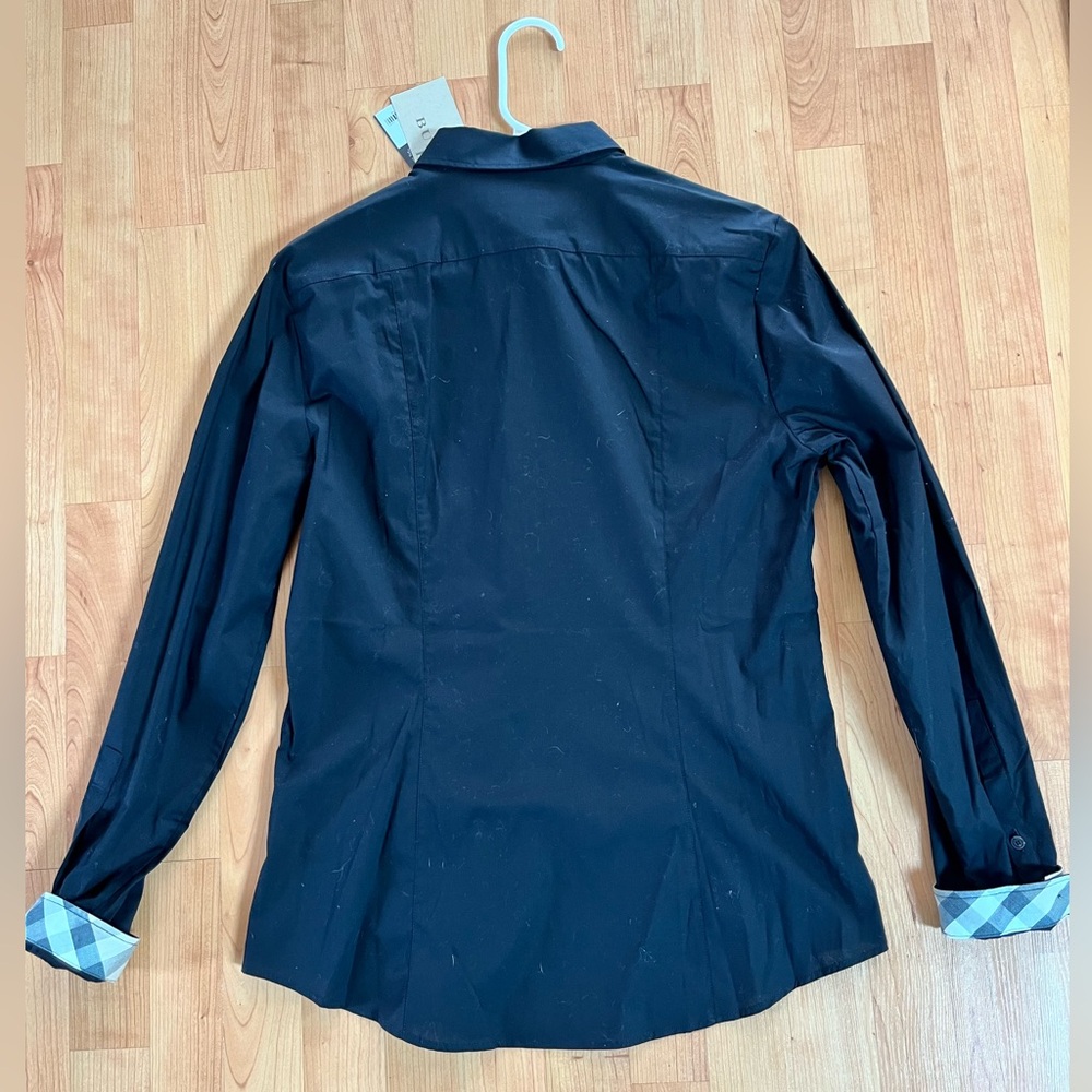NWT Woman’s Burberry Brit Black Button Down Shirt - Picture 3 of 7